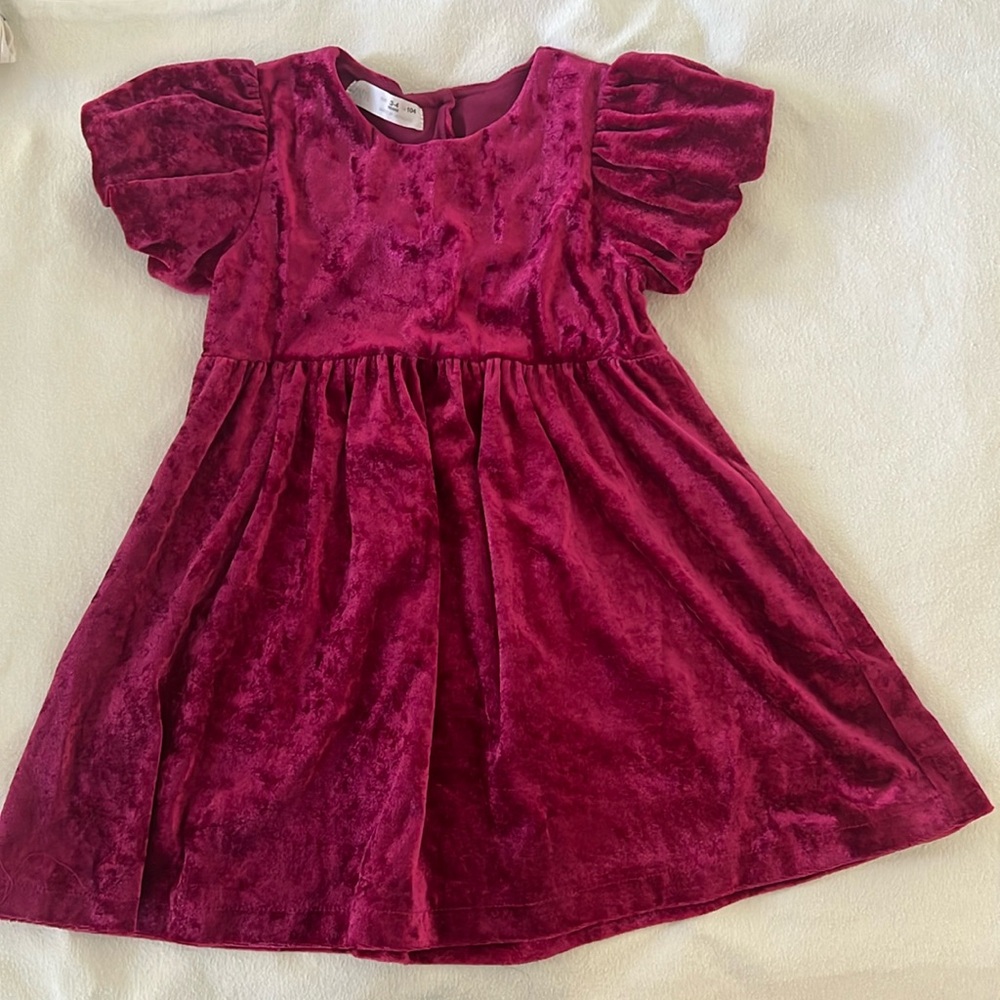 Zara Velvet Dress Size 3-4 Years